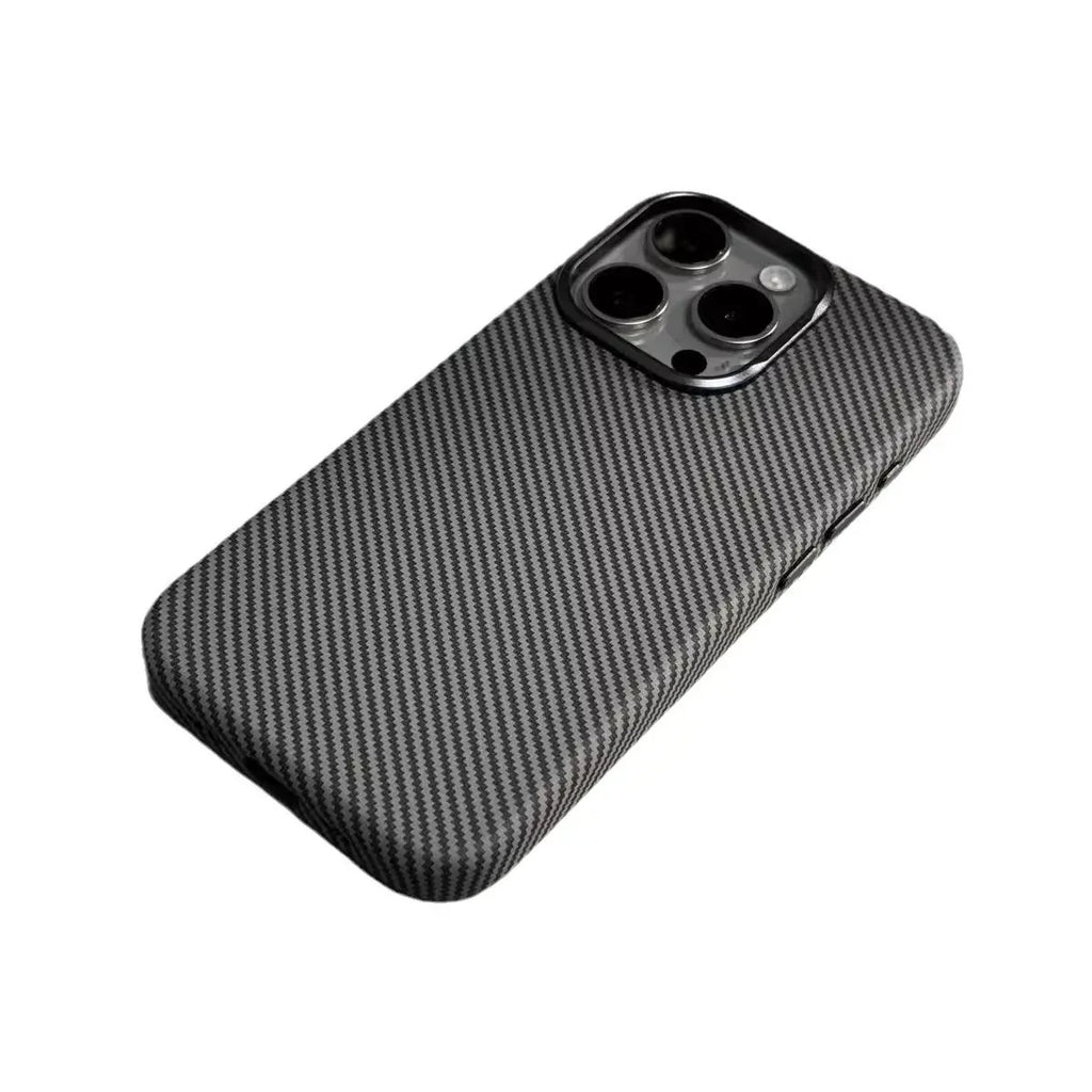 carbon-fiber-grain-magnetic-leather-iphone-case - Viexta