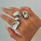 glossy-hug-ring-set - Viexta