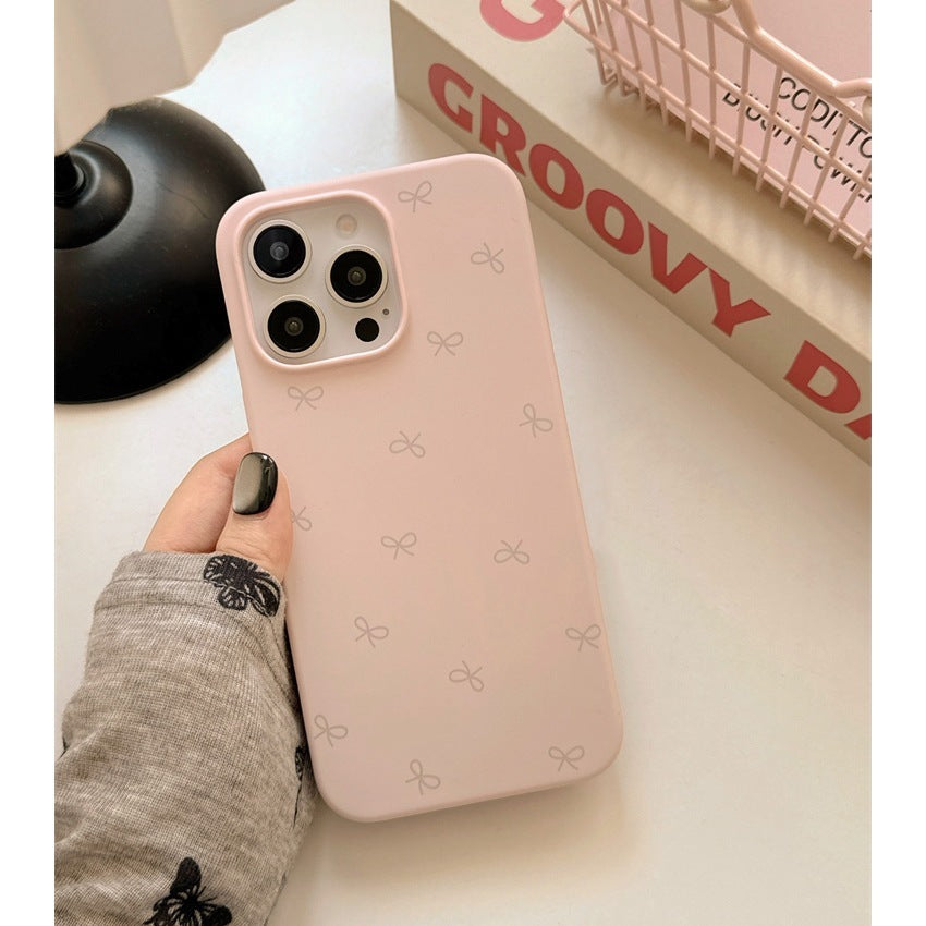 Bow Liquid Silicone Skin Feeling iPhone case