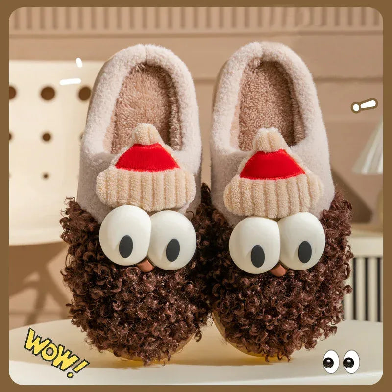 Cartoon Bearded Santa Claus Slippers - Viexta
