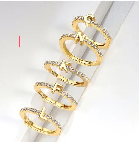 s925-sterling-silver-micro-inlaid-letters-ring - Viexta