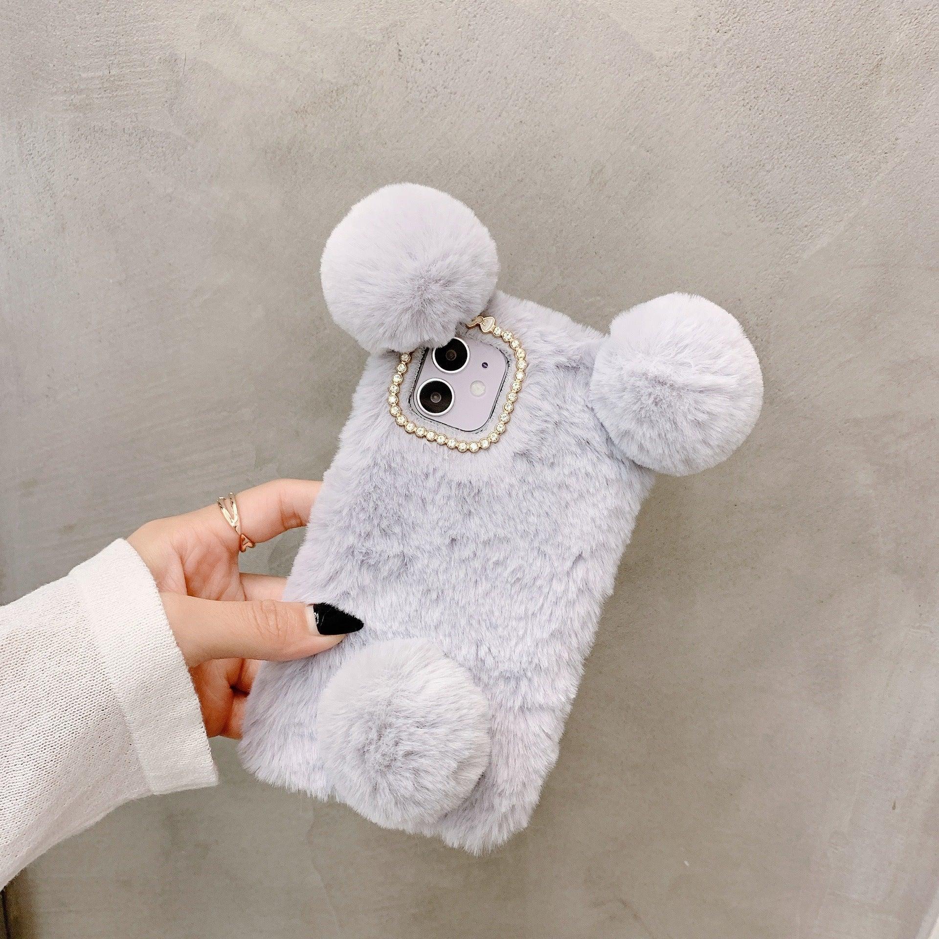 Cute Plush Panda Thermal iPhone Case - Viexta