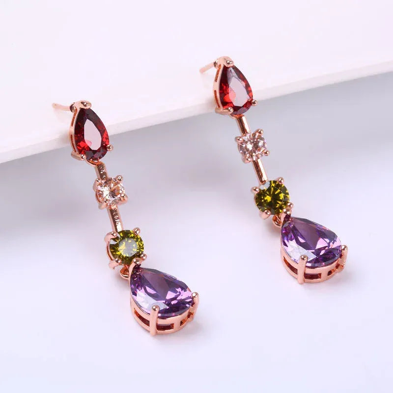 bride-zircon-necklace-and-earring-set - Viexta