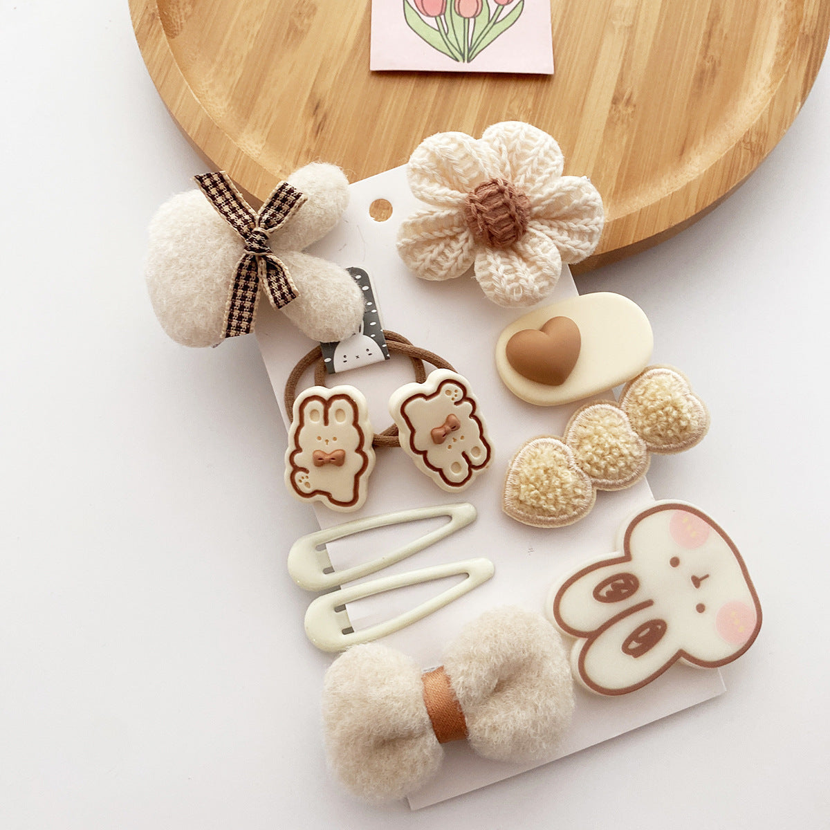 Korean Milk Tea Color Plush Hairpin