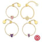 S925 Silver Niche Unique Chain Ring