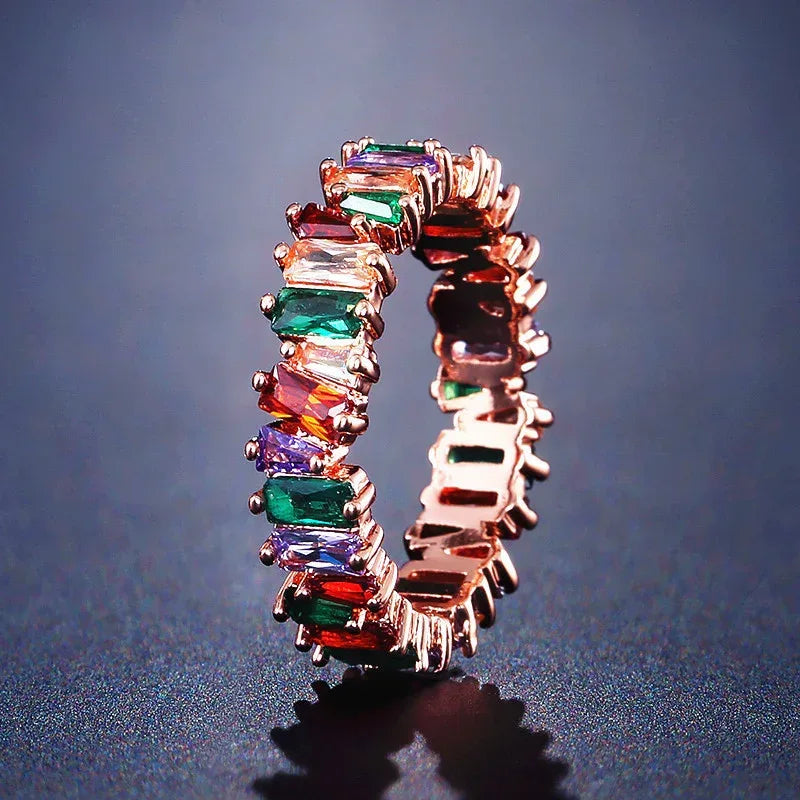 Zircon Ladder Square Ring - Viexta