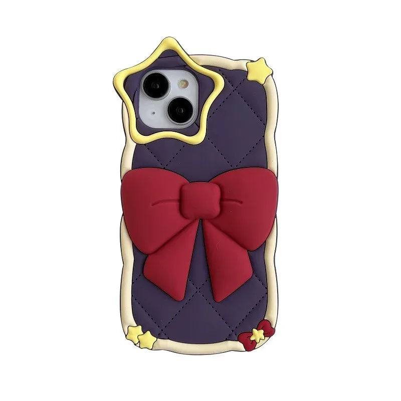 Five-pointed Star Lens Bow iPhone Case - Viexta