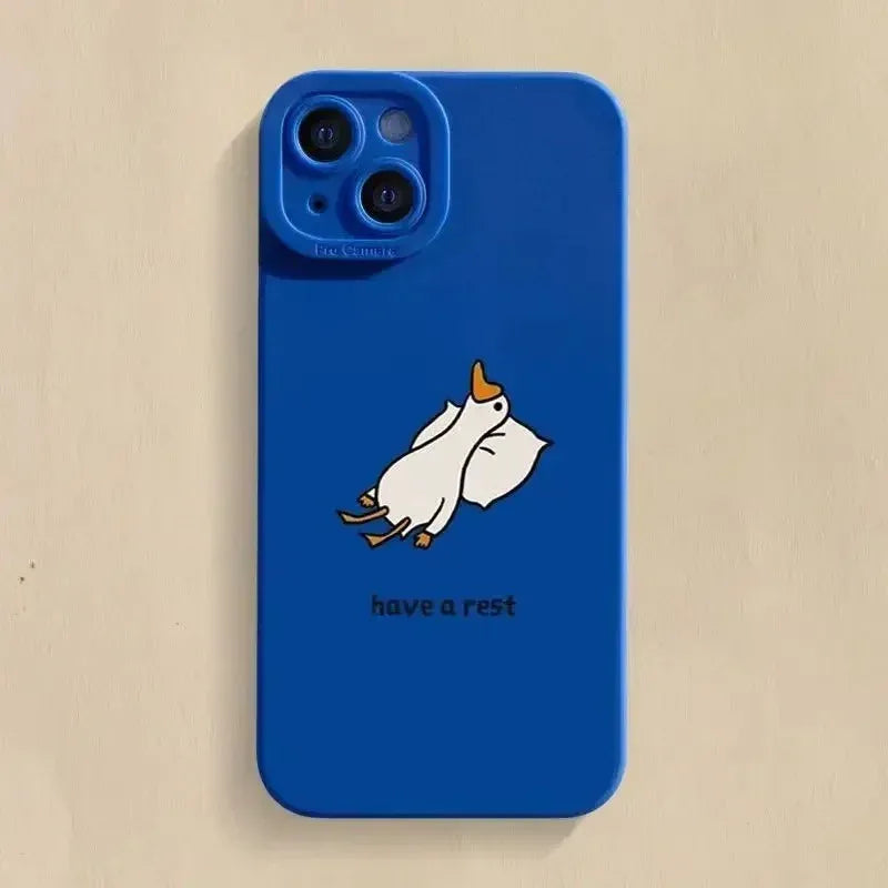 Creative Cute Cartoon Duck Silicone iPhone Case - Viexta