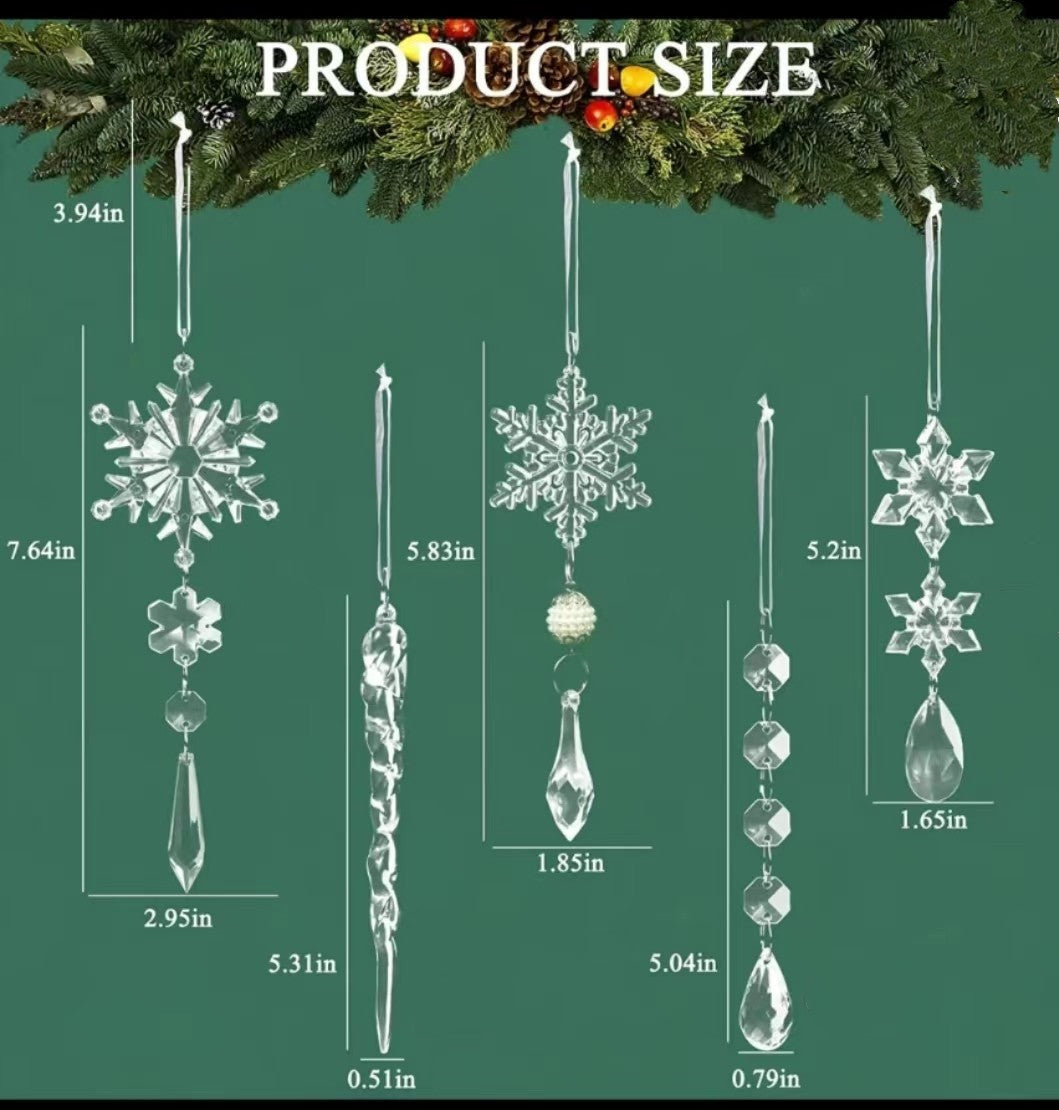 10pcs Christmas Tree Hanging Ice Strip