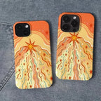 Orange Sun Frosted Glossy Fine Hole iPhone Case - Viexta