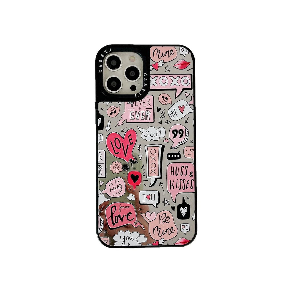 Fun LOVE Letter Mirror iPhone Case - Viexta
