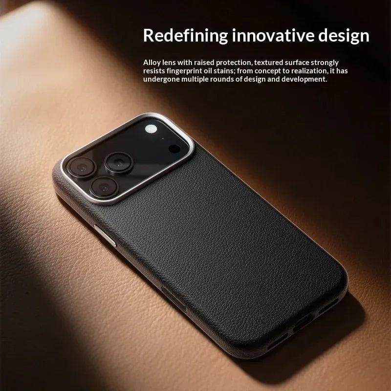 Sleek Leather Magnetic iPhone Case - Viexta