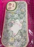 Fashion Green Flower Rabbit iPhone Case - Viexta