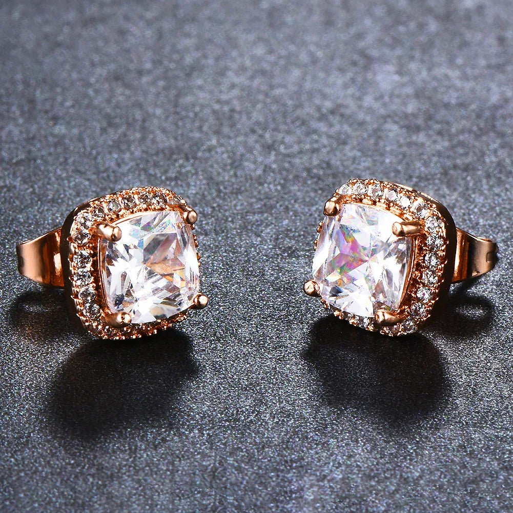 Korean-style Zircon Stud Earrings - Viexta