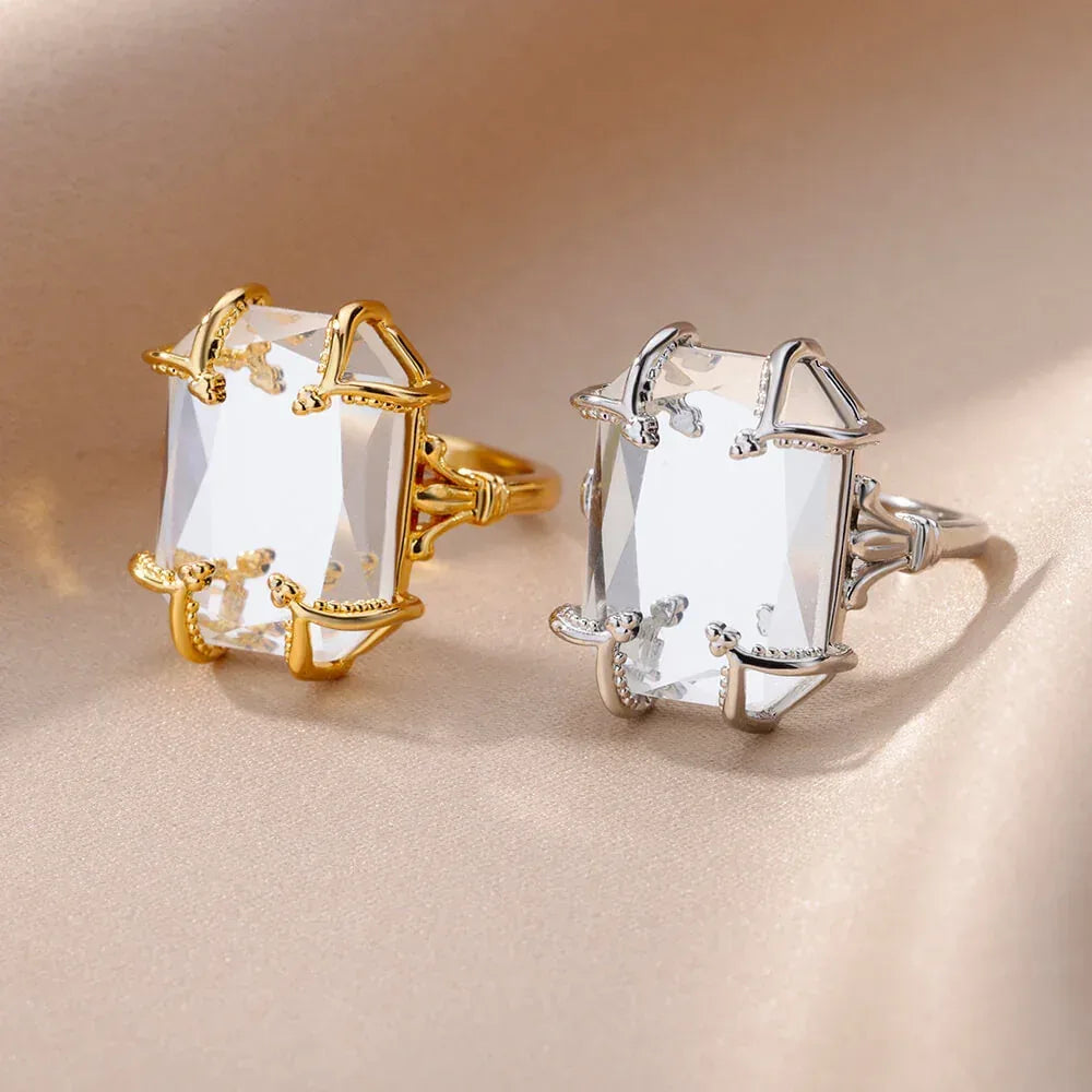Zircon Niche Heart-shaped Ring - Viexta