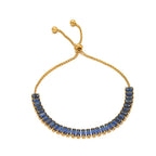 Zircon-studded Chain Pearl Bracelet
