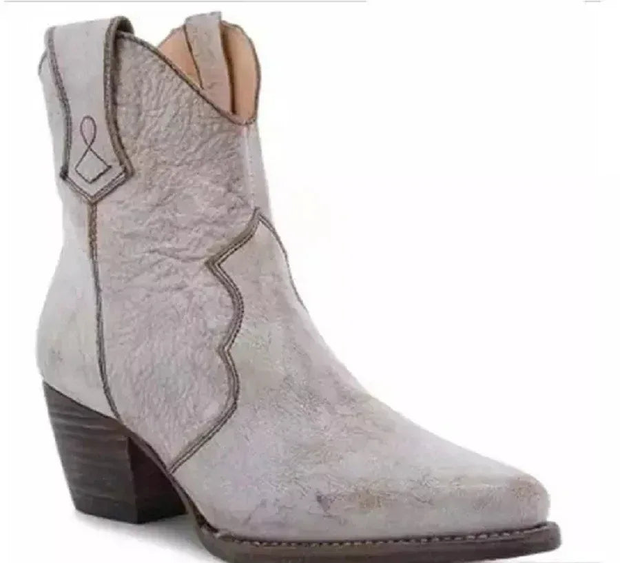 Pointed Side Zip Short Boots - Viexta