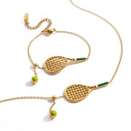 Tennis Racket Pendant Necklace - Viexta