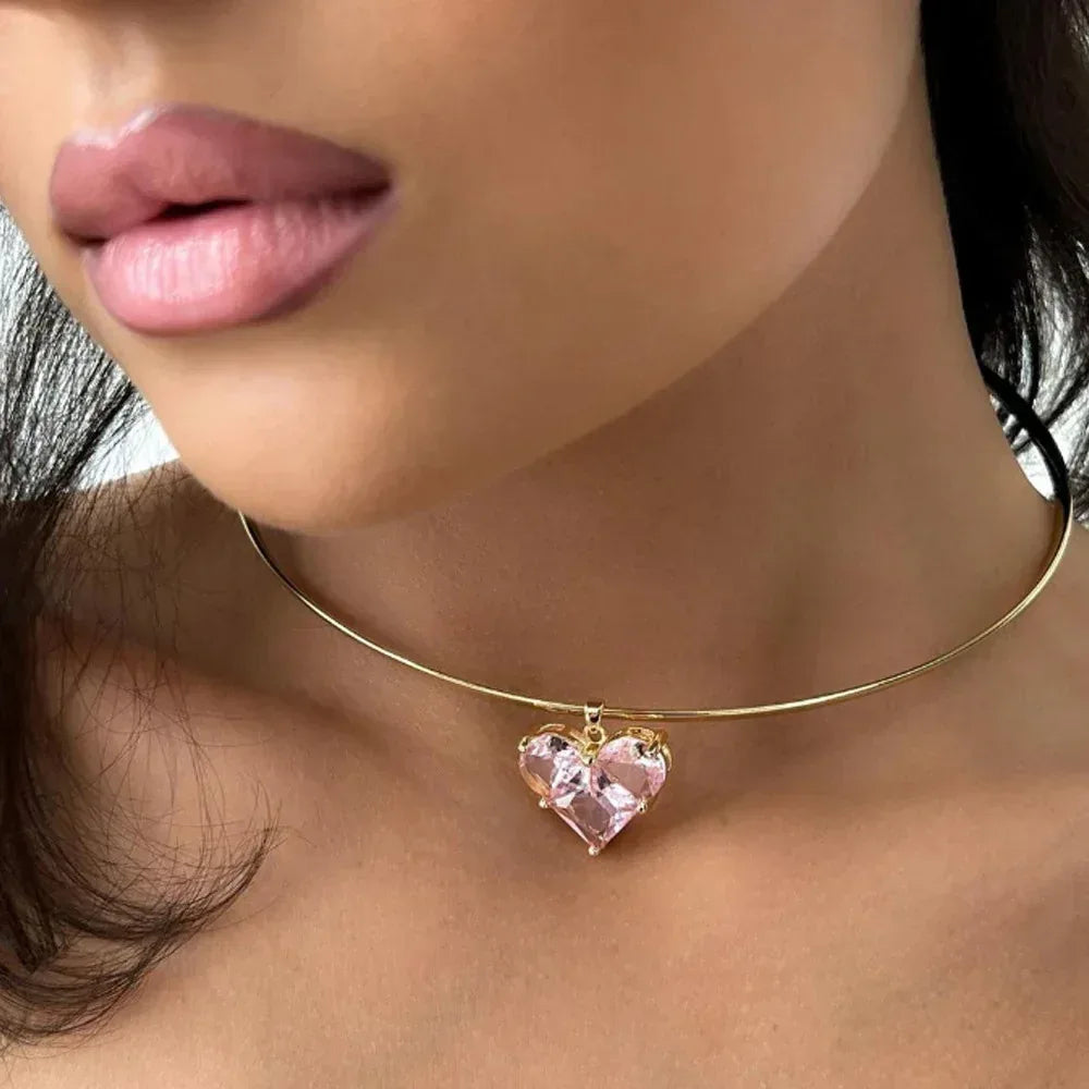Fashion Rhinestone Pendant Necklace - Viexta