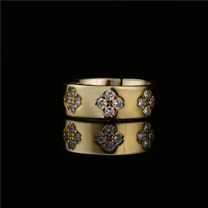 Brass Micro-gold Plated Floral