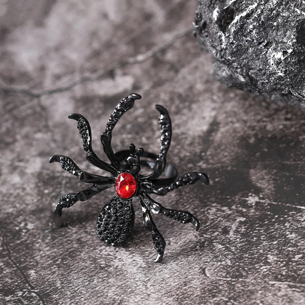 Halloween Spider Ring With Rhinestone - Viexta