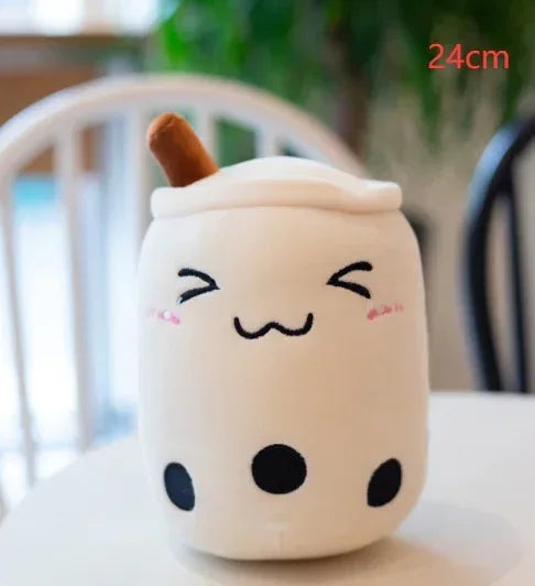 Fruit Drink Plush Stuffed Strawberry Boba Tea Cup Toy - Viexta