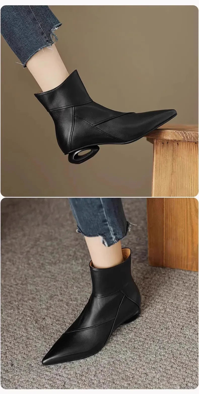 Chunky Heel Side Zip Short Tube Fashion Boots - Viexta