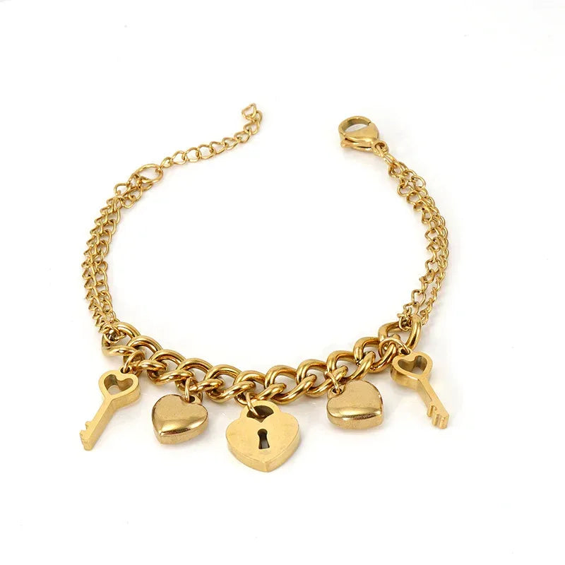 Stainless Steel Heart Bracelet - Viexta