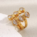 French-style Ring In Stainless Steel With 18K Gold Plating - Viexta