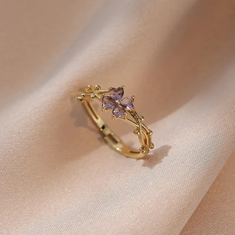 elegant-literary-purple-zircon-petal-ring - Viexta