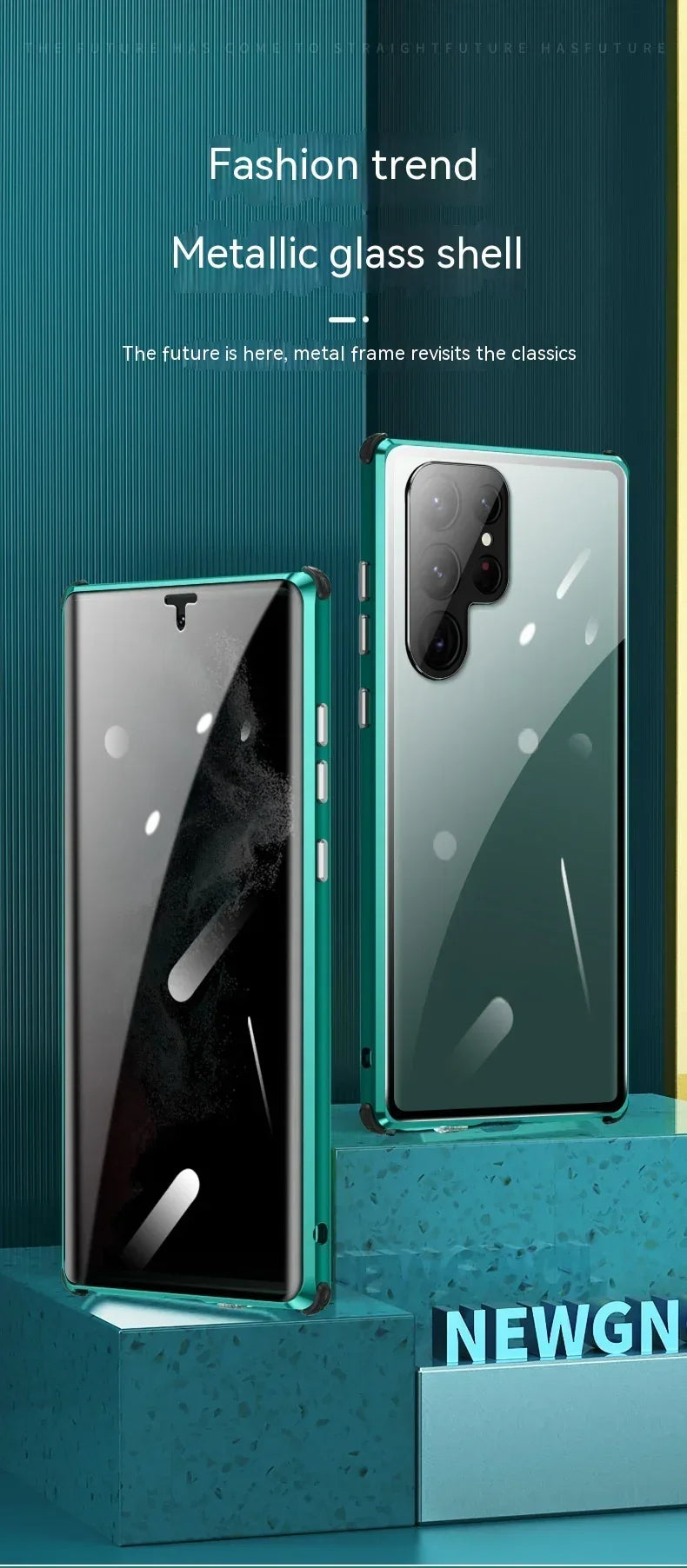 Peep-proof Mirror Magnetic Samsung S Series Phone Case - Viexta