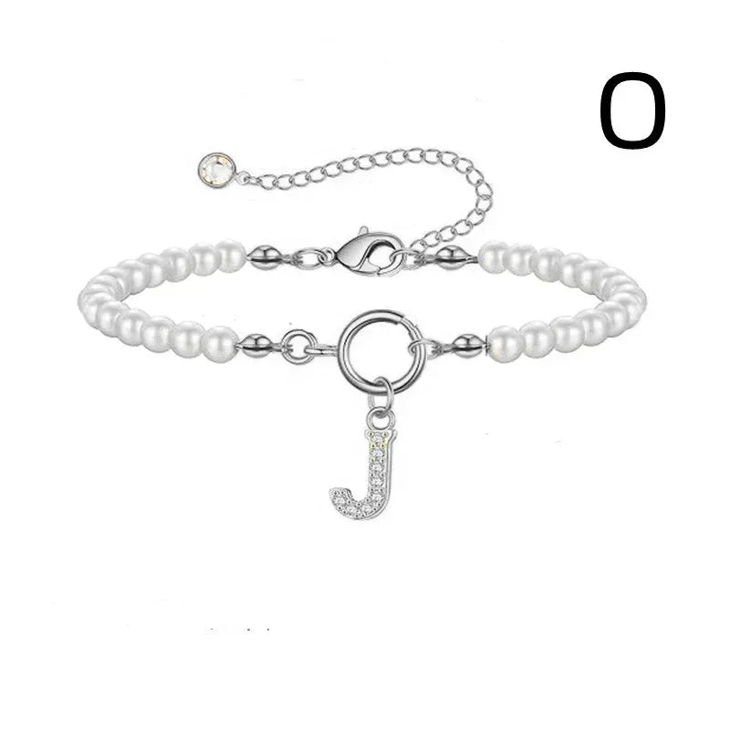 6mm Pearl Bracelet Buckle Letter - Viexta