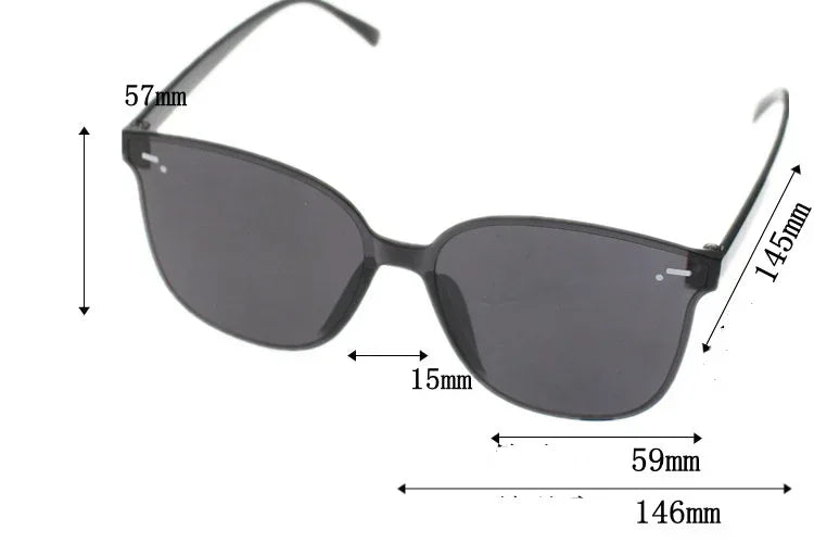Large Framed Black Sunglasses - Viexta
