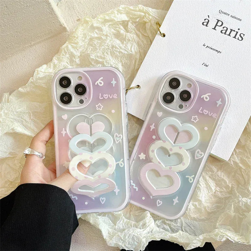 Gradual Love Wrist Strap Silicone iPhone Case - Viexta