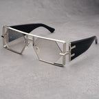 Hollow Big Square Rim Sunglasses - Viexta