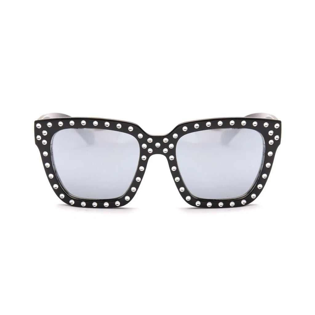 American Trendy Large Frame Rhinestone Sunglasses - Viexta