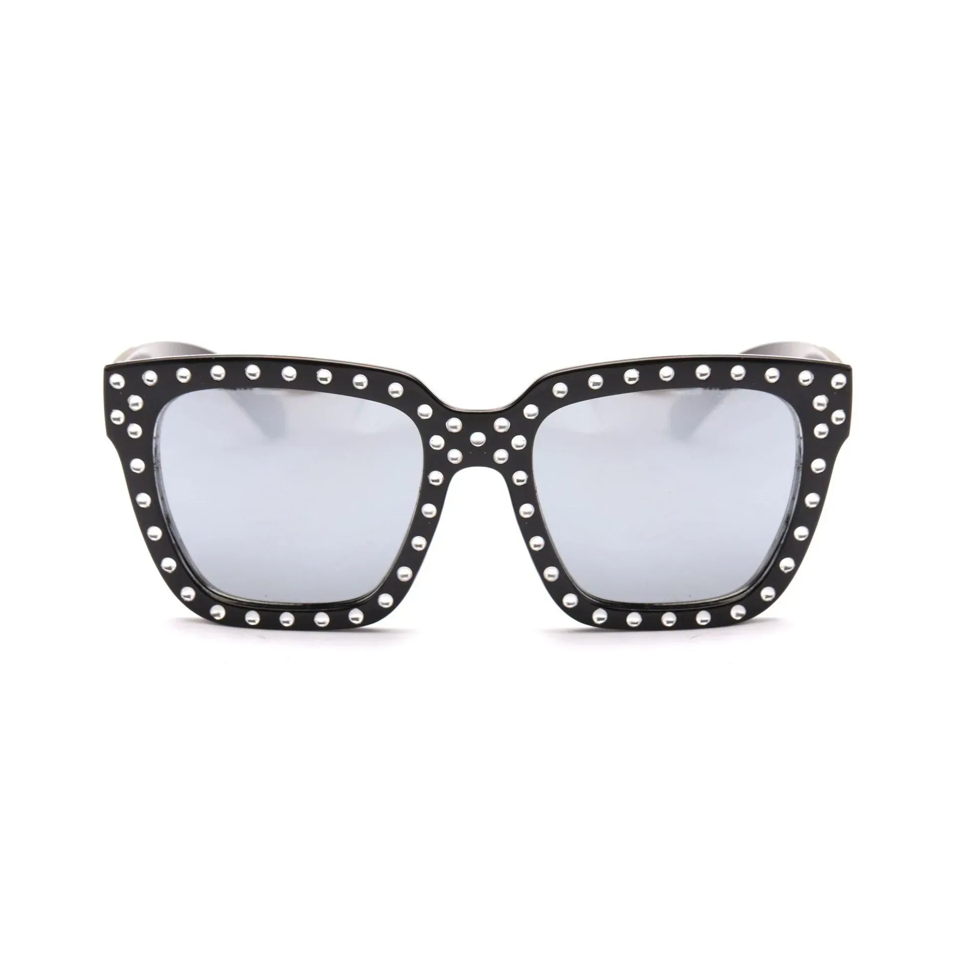 American Trendy Large Frame Rhinestone Sunglasses - Viexta