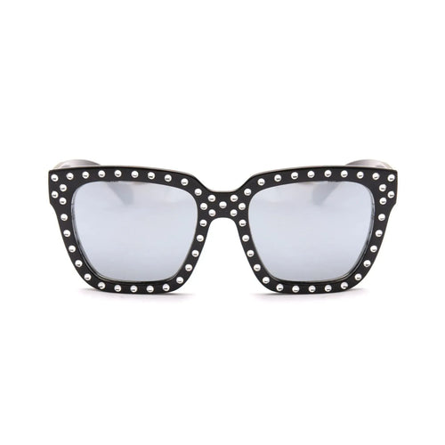 American Trendy Large Frame Rhinestone Sunglasses - Viexta