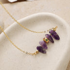 Natural Stone Waterdrop Vacation Pendant Necklace