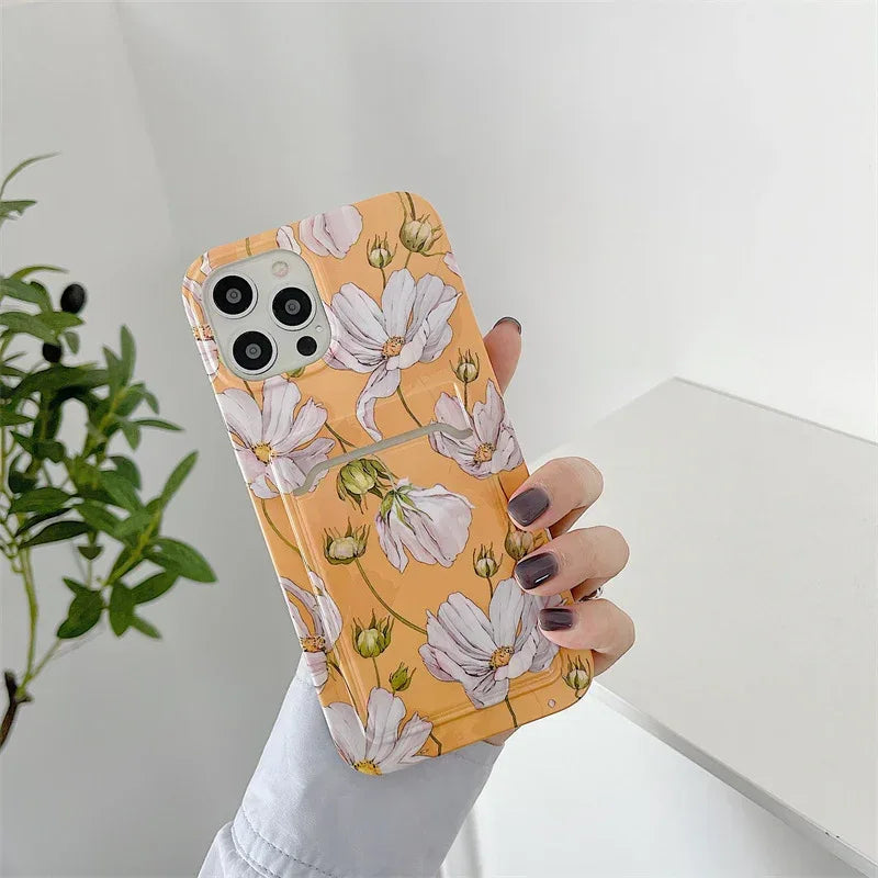 Retro Flower Card iPhone Case - Viexta