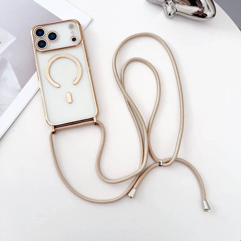Magnetic Wireless Charging Lanyard iPhone Case - Viexta
