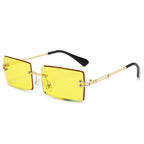 Women's Fashionable Rimless Cut Edge Gradient Sunglasses - Viexta