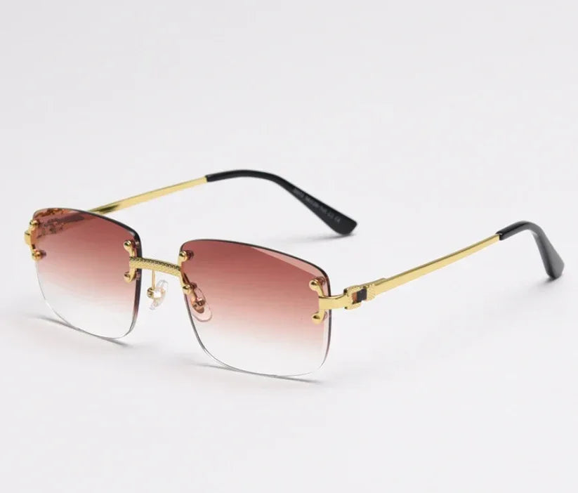 american-frameless-cut-edge-spring-leg-sunglasses - Viexta