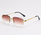 american-frameless-cut-edge-spring-leg-sunglasses - Viexta