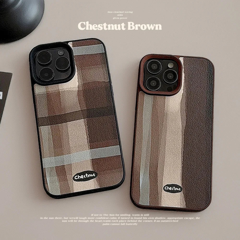 Mid-century iPhone Case Leather Finish