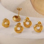Retro Twist Knot Snake Pattern Stud Earrings