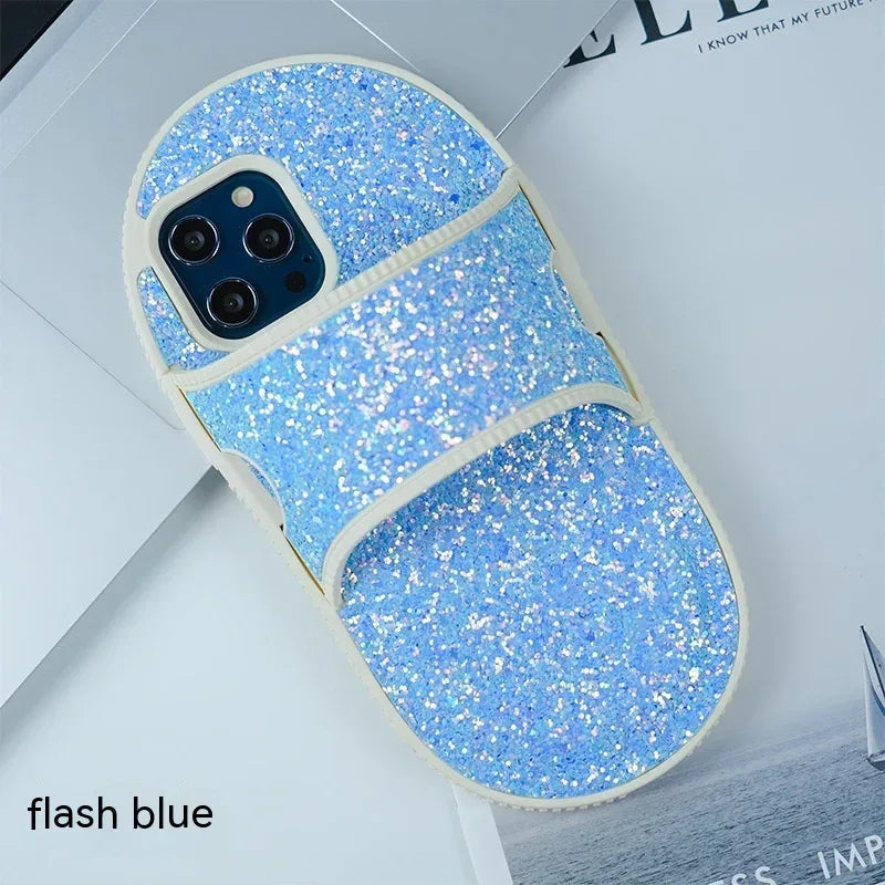 Rhinestone Slippers iPhone Case - Viexta