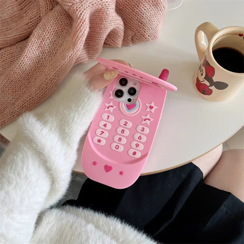 Flip Phone Shape Mirror iPhone Case - Viexta