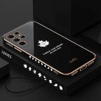 Straight Edge Electroplating Samsung Maple Leaf Case - Viexta