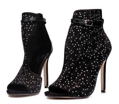 Fishbill Rhinestone Heels - Viexta
